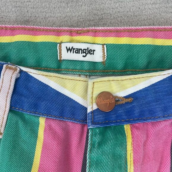 Wrangler Jeans Women 31 (32x29) Multicolor Striped Wanderer 622 High Rise Flare - Picture 2 of 16